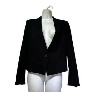 Helmut Lang Black Long Sleeve Smoking Tuxedo Jacket Size M